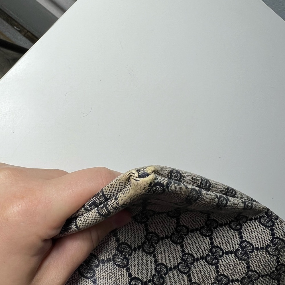 Authentic Vintage Gucci GG Blue‎ Monogram Handbag - Picture 12 of 12